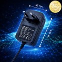 Qoltec Automatyczna ładowarka do akumulatora AGM GEL STD | Prostownik 6V/12V | 6W | 5.5x2.1 | Kabel 1.8m