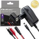 Qoltec Automatyczna ładowarka do akumulatora AGM GEL STD | Prostownik 6V/12V | 6W | 5.5x2.1 | Kabel 1.8m