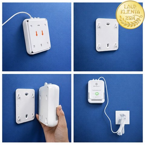 Qoltec Certyfikowany Czujnik wycieku gazu ziemnego | detektor CH4 | NG | Tuya | Wi-Fi | alarm 85dB | LED