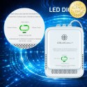 Qoltec Certyfikowany Czujnik wycieku gazu ziemnego | detektor CH4 | NG | alarm 85dB | LED