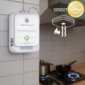 Qoltec Certyfikowany Czujnik wycieku gazu ziemnego | detektor CH4 | NG | alarm 85dB | LED