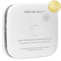 Qoltec Certyfikowany bezprzewodowy Czujnik dymu z baterią | żywotność sensora 10 lat | żywotność baterii 10 lat | alarm 85dB | L
