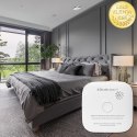 Qoltec Certyfikowany bezprzewodowy Czujnik dymu z baterią | żywotność sensora 10 lat | żywotność baterii 10 lat | alarm 85dB | L