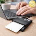 Qoltec Inteligentny czytnik chipowych kart ID SCR-0636 | USB 2.0 + Adapter USB-C