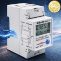 Qoltec Jednofazowy elektroniczny licznik zużycia energii na szynę DIN | RESET | licznik okresowy i stały | 230V | 60A | LCD | LE