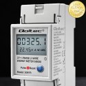 Qoltec Jednofazowy elektroniczny licznik zużycia energii na szynę DIN | RESET | licznik okresowy i stały | 230V | 60A | LCD | LE