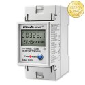 Qoltec Jednofazowy elektroniczny licznik zużycia energii na szynę DIN | RESET | licznik okresowy i stały | 230V | 60A | LCD | LE