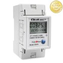 Qoltec Jednofazowy elektroniczny licznik zużycia energii na szynę DIN | RESET | licznik okresowy i stały | 230V | 60A | LCD | LE