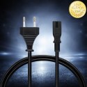 Qoltec Kabel zasilający IEC C7 | CEE 7/16 | ósemka | 2x0.75mm² | Czysta miedz CU | 1m