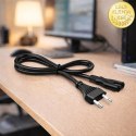 Qoltec Kabel zasilający IEC C7 | CEE 7/16 | ósemka | 2x0.75mm² | Czysta miedz CU | 1m