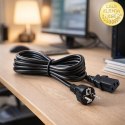 Qoltec Kabel zasilający SCHUKO CEE 7/7 (E/F) | IEC C13 | 3x1.00mm² | Czysta miedź Cu | 3m