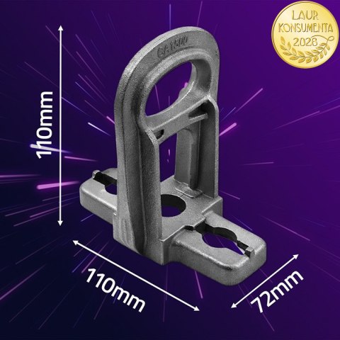 Qoltec Przelotowy uchwyt / wieszak do kabli | MBL: 14kN