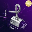 Qoltec Przelotowy uchwyt / wieszak do kabli | MBL: 4kN