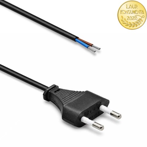 Qoltec Kabel zasilający CEE 7/16 (C) | 2x0.75 mm² | miedź Cu | odizolowany lutowany | 1.8m