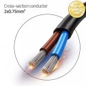 Qoltec Kabel zasilający CEE 7/16 (C) | 2x0.75 mm² | miedź Cu | odizolowany lutowany | 1.8m