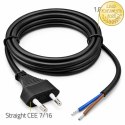 Qoltec Kabel zasilający CEE 7/16 (C) | 2x0.75 mm² | miedź Cu | odizolowany lutowany | 1.8m