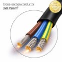 Qoltec Kabel zasilający IEC C13 | odizolowany lutowany | Czysta miedź Cu | 3x0.75mm² | 0.5m