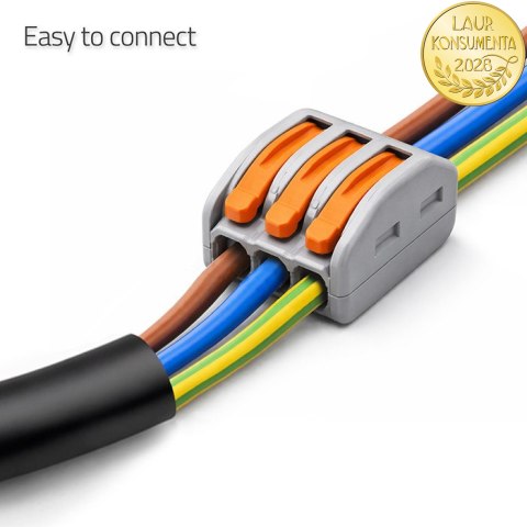 Qoltec Kabel zasilający IEC C13 | odizolowany lutowany | Czysta miedź Cu | 3x0.75mm² | 0.5m