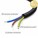Qoltec Kabel zasilający IEC C13 | odizolowany lutowany | Czysta miedź Cu | 3x0.75mm² | 0.5m