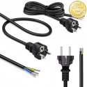 Qoltec Kabel zasilający SCHUKO CEE 7/7 (E/F) | miedź Cu | odizolowany lutowany | 3x0.75 mm² | 3m