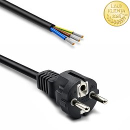 Qoltec Kabel zasilający SCHUKO CEE 7/7 (E/F) | miedź Cu | odizolowany lutowany | 3x1.00 mm² | 1.8m