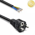 Qoltec Kabel zasilający SCHUKO CEE 7/7 (E/F) | miedź Cu | odizolowany lutowany | 3x1.50 mm² | 1.8m