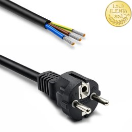 Qoltec Kabel zasilający SCHUKO CEE 7/7 (E/F) | miedź Cu | odizolowany lutowany | 3x1.50 mm² | 1.8m