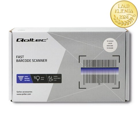 Qoltec Skaner czytnik kodów kreskowych 1D | EAN | USB