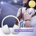 Qoltec Słuchawki bezprzewodowe Soundmasters z mikrofonem | BT 5.0 AB| Białe