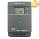 Qoltec Solarny regulator ładowania MPPT z czujnikiem temperatury 10A |12V / 24V | LCD | 2 x USB | GEL | LiFePO4