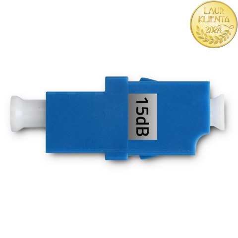 Qoltec Tłumik światłowodowy LC/UPC (F) - LC/UPC (F) | Singlemode | 15dB