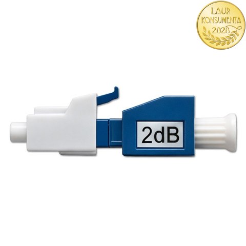 Qoltec Tłumik światłowodowy LC/UPC (F) - LC/UPC (M) | Singlemode | 2dB