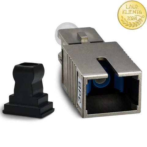 Qoltec Tłumik światłowodowy SC/UPC (F) - SC/UPC (M) | Singlemode | 3dB