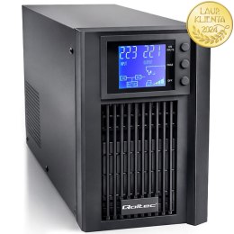 Qoltec Zasilacz awaryjny UPS Pure Sine Wave | 1kVA | 800W | AVR | LCD | Czysty Sinus