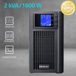 Qoltec Zasilacz awaryjny UPS Pure Sine Wave | 2kVA | 1600W | AVR | LCD | Czysty Sinus