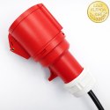 Qoltec Adapter siłowy do ładowarek EV | gniazdo CEE 32A 5P | Przejściówka 400V na SCHUKO 230V | max 16A | 3.5 kW