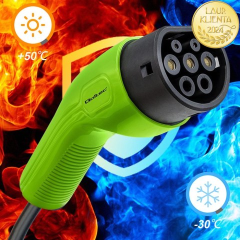 Qoltec Kabel EV Typ 2 do ładowania samochodu elektrycznego i hybryd | 22kW | 32A | 5m