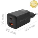 Qoltec Ładowarka sieciowa 65W GaN ULTRA | 5-20V | 2.25-3.25A | 1 x USB typ C PD | 1 x USB QC 3.0 | Laptop | Smartfon | Czarna