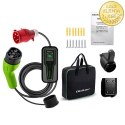 Qoltec Mobilna ładowarka do samochodu elektrycznego EV i hybryd z regulacją 2w1 Typ2 | 11kW | 3 Fazy | CEE 32A | LCD | Przenośna