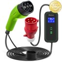 Qoltec Mobilna ładowarka do samochodu elektrycznego EV i hybryd z regulacją 2w1 Typ2 | 11kW | 400V | CEE 32A | Wi-fi | LCD | 3 
