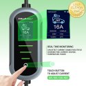 Qoltec Mobilna ładowarka do samochodu elektrycznego EV i hybryd z regulacją 2w1 Typ2 | 22kW | 400V | CEE 32A | Wi-fi | TUYA | SM