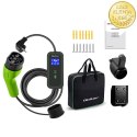 Qoltec Mobilna ładowarka do samochodu elektrycznego EV i hybryd z regulacją 2w1 Typ2 | 3.5kW | 230V | SCHUKO 16A | LCD | Przenoś