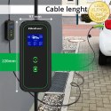 Qoltec Mobilna ładowarka do samochodu elektrycznego EV i hybryd z regulacją 2w1 Typ2 | 3.5kW | 230V | SCHUKO 16A | LCD | Przenoś