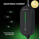 Qoltec Mobilna ładowarka do samochodu elektrycznego EV i hybryd z regulacją 2w1 Typ2 | 3.5kW | 230V | SCHUKO 16A | Wi-fi | TUYA 