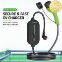 Qoltec Mobilna ładowarka do samochodu elektrycznego EV i hybryd z regulacją 2w1 Typ2 | 3.5kW | 230V | SCHUKO 16A | Wi-fi | TUYA 