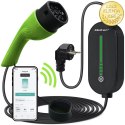 Qoltec Mobilna ładowarka do samochodu elektrycznego EV i hybryd z regulacją 2w1 Typ2 | 3.5kW | 230V | SCHUKO 16A | Wi-fi | TUYA 