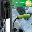 Qoltec Mobilna ładowarka do samochodu elektrycznego EV i hybryd z regulacją 2w1 Typ2 | SCHUKO 16A | 3.5kW | 230V | LCD | Przenoś