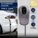 Qoltec Stacja ładowania EV Typ2 do samochodu elektrycznego i hybryd | 22kW | LCD | 2 Karty EV | 3 fazy | Wallbox | Hotel system 