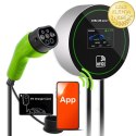 Qoltec Stacja ładowania EV Typ2 do samochodu elektrycznego i hybryd | 22kW | Wi-fi| | LCD | 3 fazy | Wallbox | Smart life | RFI