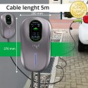 Qoltec Stacja ładowania EV Typ2 do samochodu elektrycznego i hybryd | 22kW | Wi-fi| Smart life | LCD | RFID | 3 fazy | Wallbox |